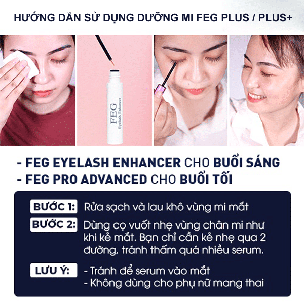 HDSD dưỡng mi FEG Plus Eyelash Vitalizer