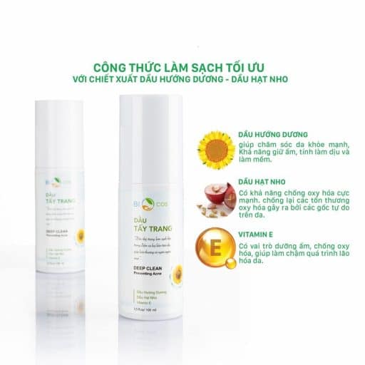 Thành phần dầu tẩy trang được chiết xuất từ tự nhiên
