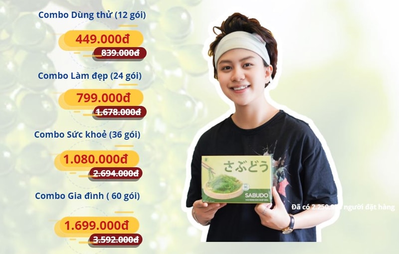 Chi tiết 4 Combo Rong nho Sabudo