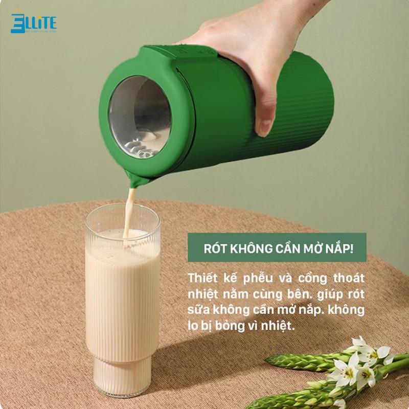 Không cần mở nắp khi rót