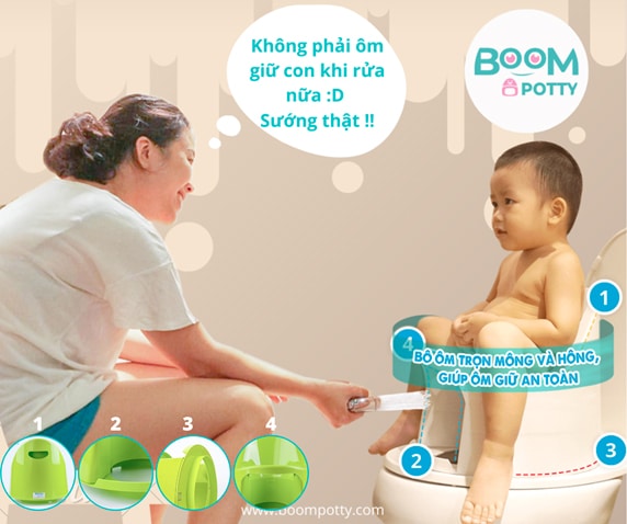 Giờ đây các mẹ không phải ôm con khi rửa nữa