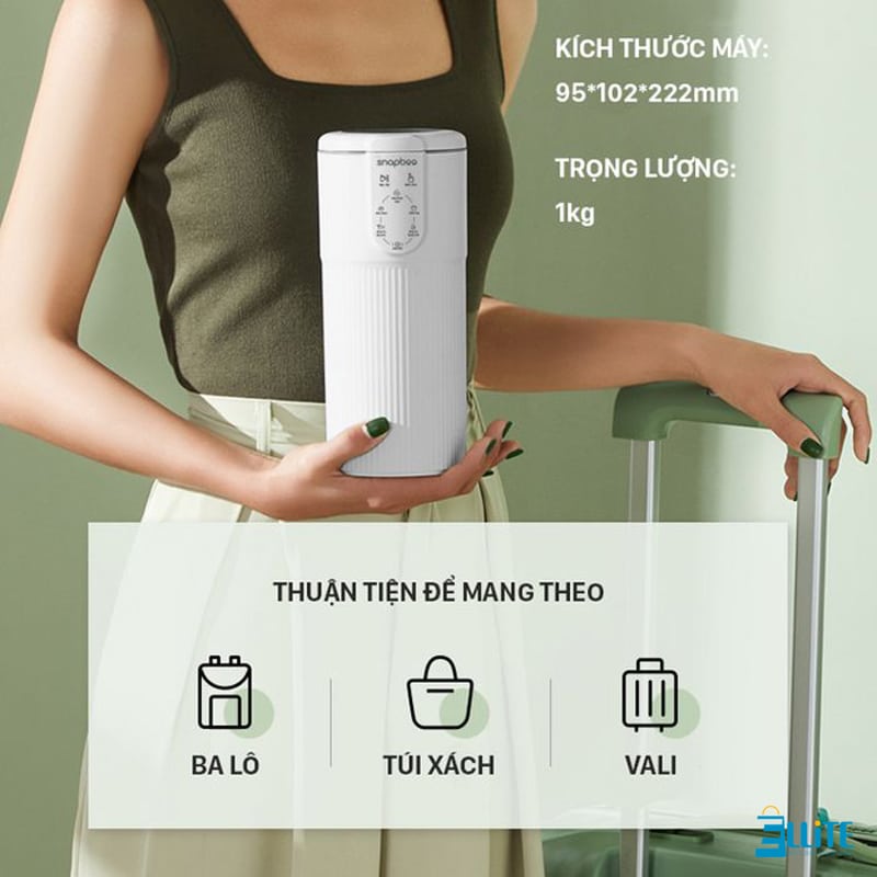Kích thước gọn nhẹ dễ dàng mang theo
