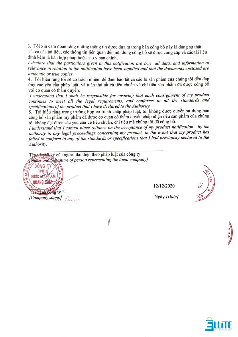 Phiếu công bố sản phẩm 6