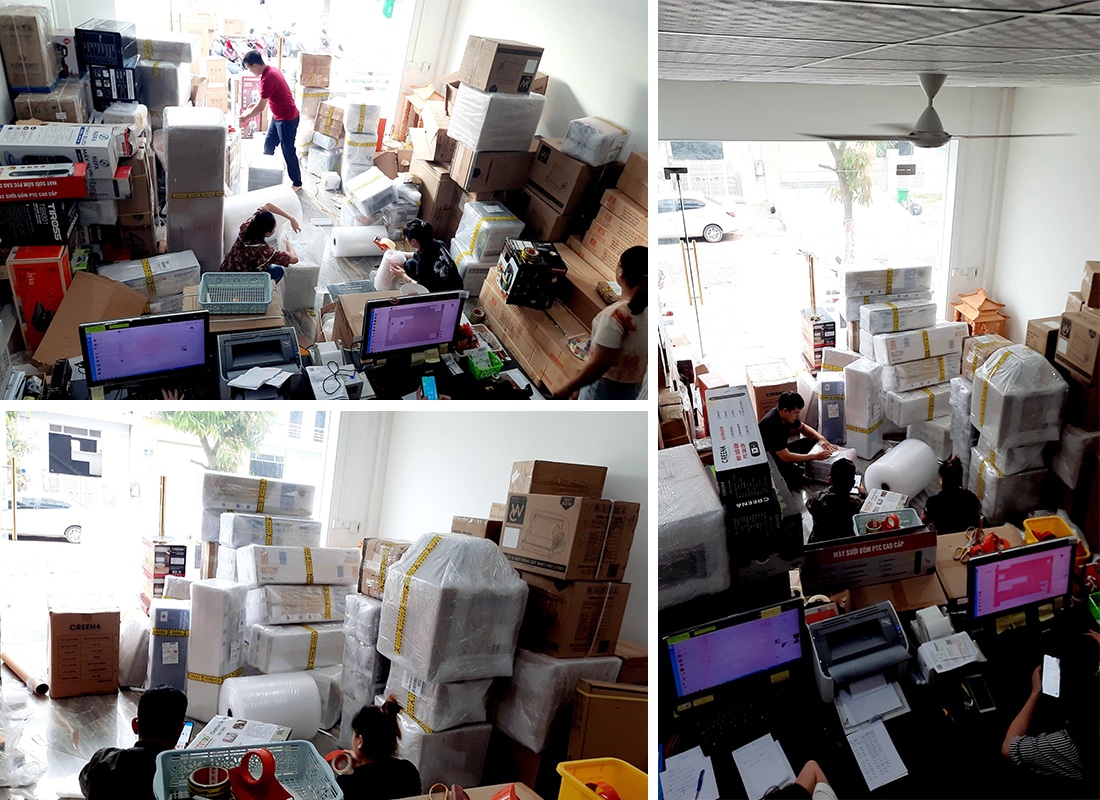 Hàng hóa đồ gia dụng Ellite Shop luôn đầy kho